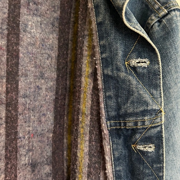 Vintage Lee Storm Rider Denim Jacket Corduroy Collar Lined Made in USA VTG - Picture 11 of 13